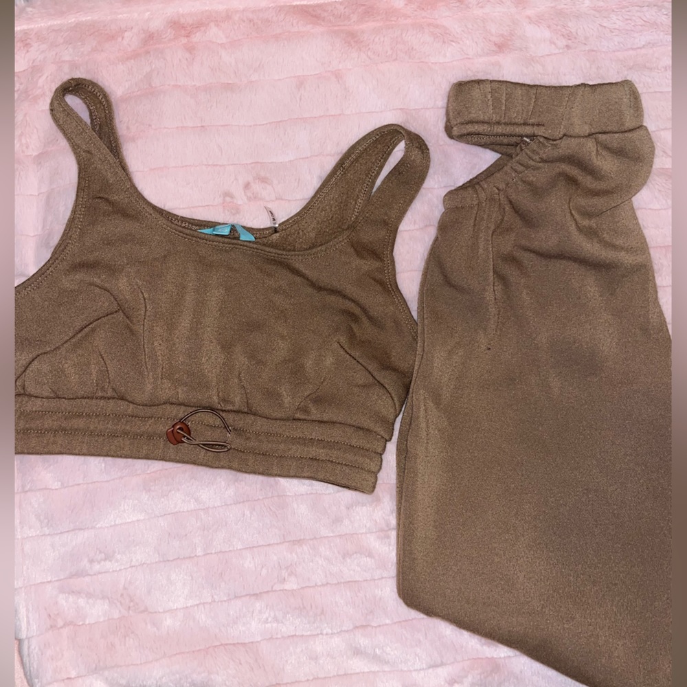 brown two piece